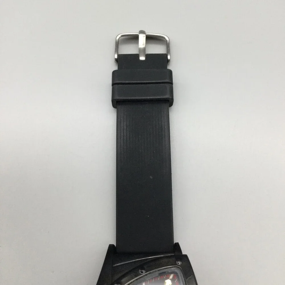 Winner Mens Watch 37mm Black Gold Skeleton Dial Automatic Triangle Case